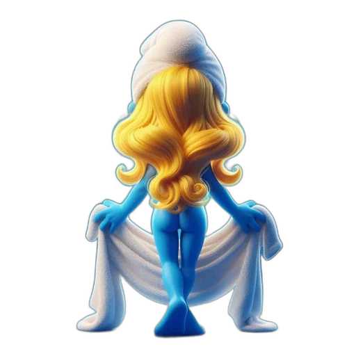 crown, hair, dress, staff transparent PNG cut-out