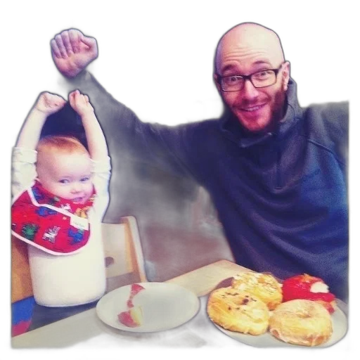 food, man, baby, sitting transparent PNG cut-out
