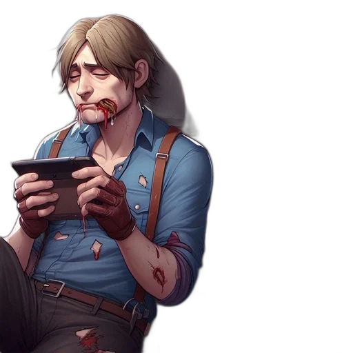 staff, face, concept art, pixel art transparent PNG cut-out