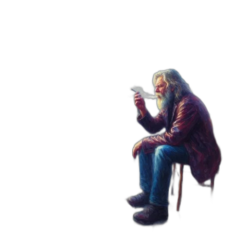 jacket, face, bottle, staff transparent PNG cut-out