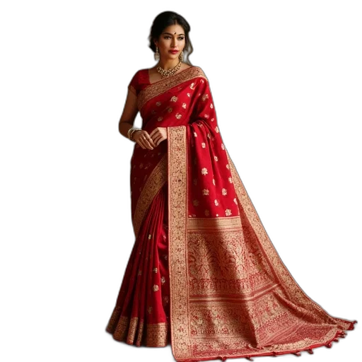dress, red, hand, crafted transparent PNG cut-out