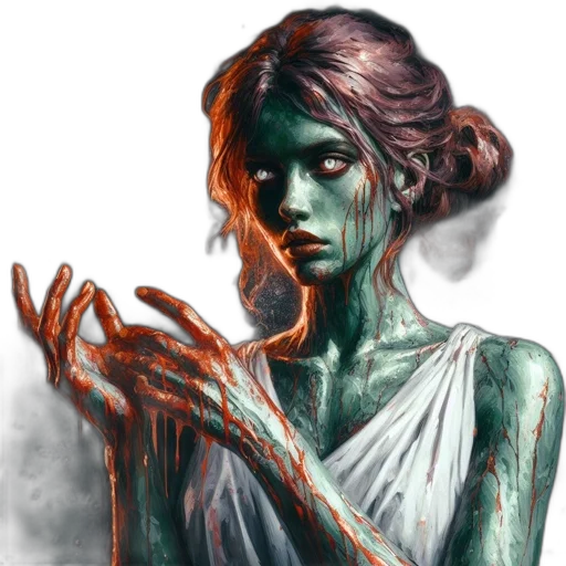 face, staff, dress, concept art transparent PNG cut-out
