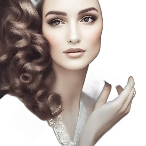 face, hair, crown, jewelry transparent PNG cut-out