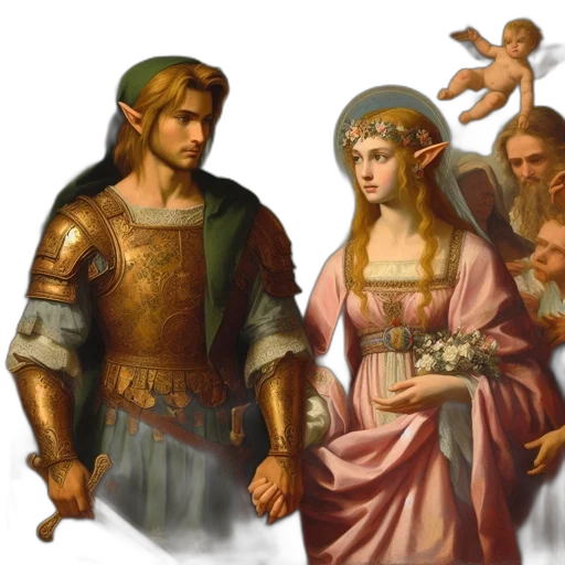 dress, crown, sword, concept art transparent PNG cut-out