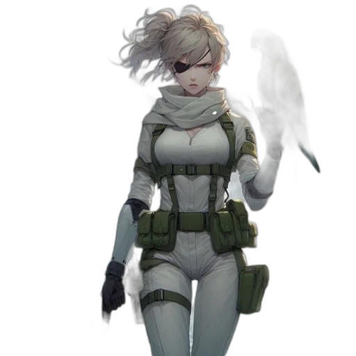 jacket, staff, weapon, robot transparent PNG cut-out