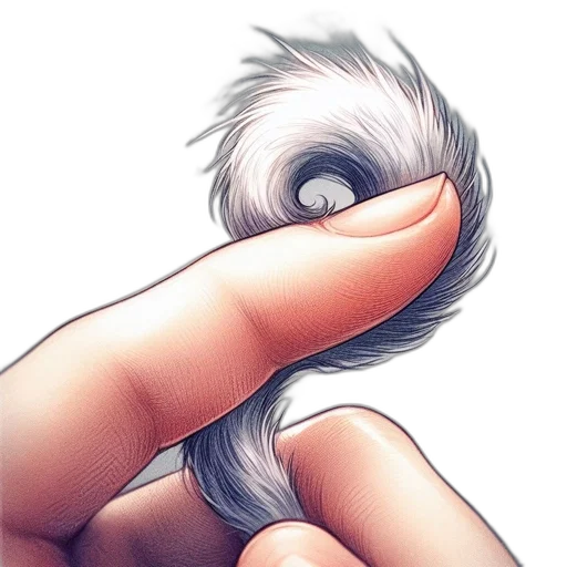 hair, creature, animal, staff transparent PNG cut-out