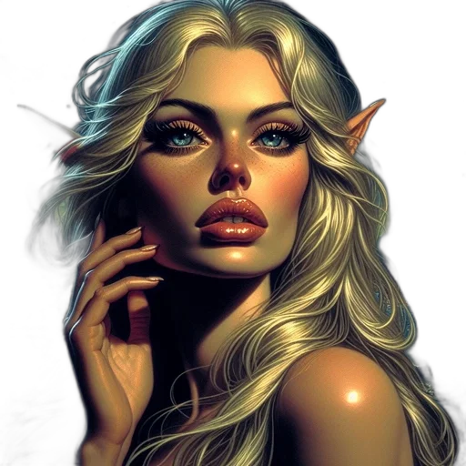 face, fantasy art, photorealistic, concept art transparent PNG cut-out