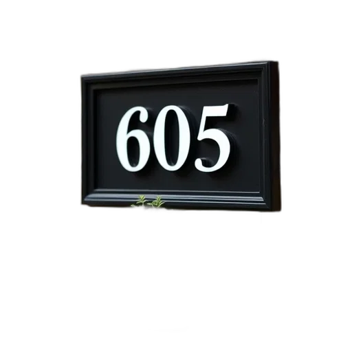 black, house, number, sign transparent PNG cut-out