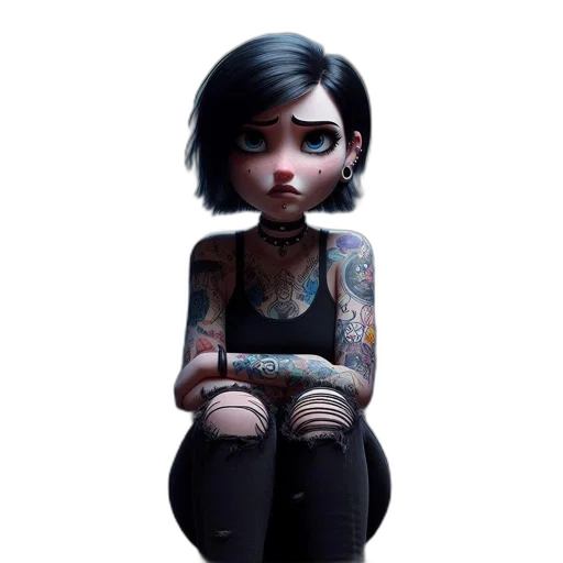 dress, robot, face, creature transparent PNG cut-out