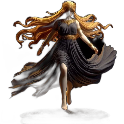 dress, hair, fantasy art, concept art transparent PNG cut-out