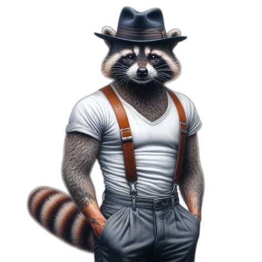 animal, hat, staff, jacket transparent PNG cut-out