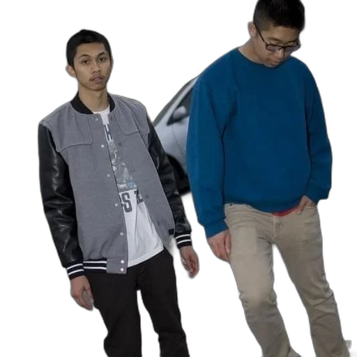 jacket, staff, shoes, robot transparent PNG cut-out