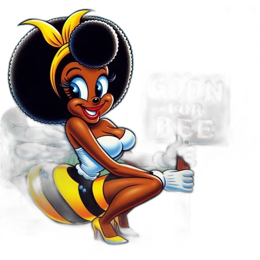 concept art, cartoon, comic book art, bee-like transparent PNG cut-out