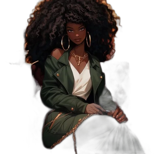 jacket, hair, concept art, comic book art transparent PNG cut-out