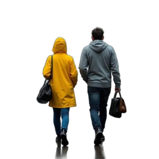 umbrella, jacket, 3d render, concept art transparent PNG cut-out