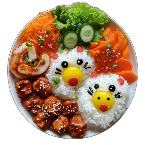 food, photorealistic, 3d render, ornate transparent PNG cut-out
