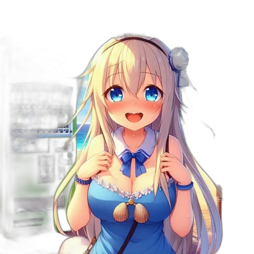 dress, robot, dragon, staff transparent PNG cut-out