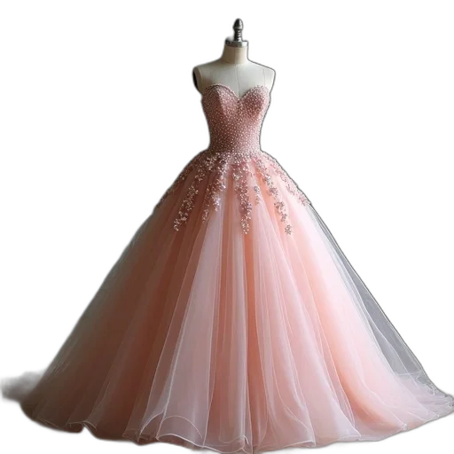dress, crown, 3d render, photorealistic transparent PNG cut-out