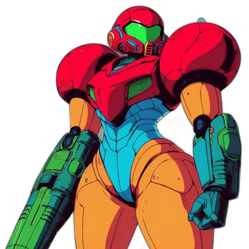 robot, concept art, pixel art, vaporwave transparent PNG cut-out