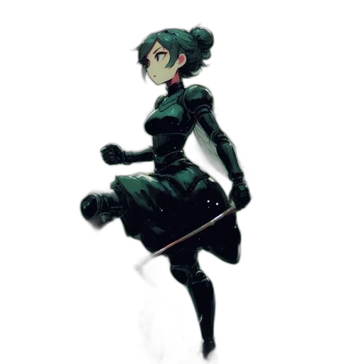staff, robot, dress, weapon transparent PNG cut-out