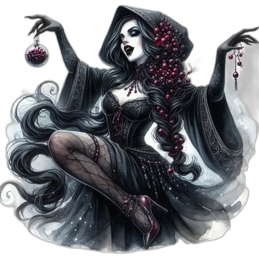 dress, fantasy art, concept art, comic book art transparent PNG cut-out