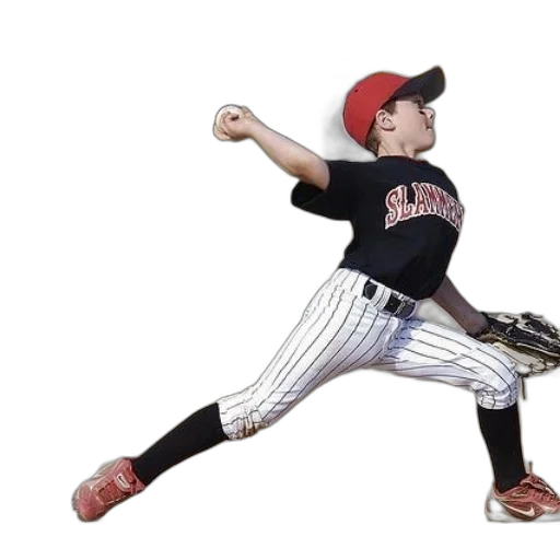young, baseball, player, wearing transparent PNG cut-out