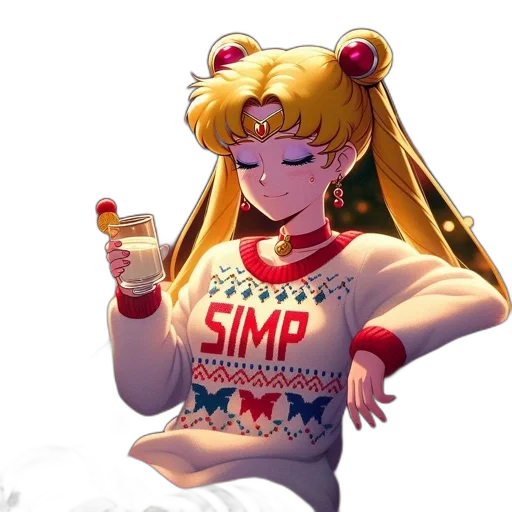 dress, anime, vaporwave, pixel art transparent PNG cut-out