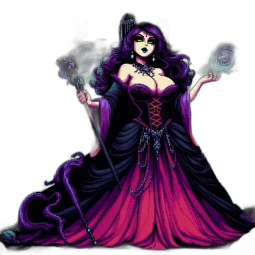 dress, fantasy art, comic book art, concept art transparent PNG cut-out
