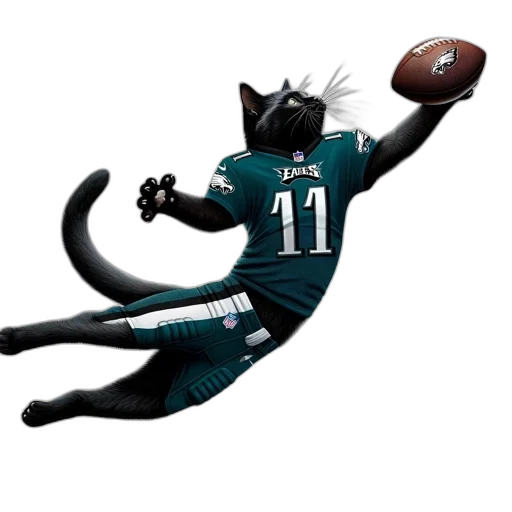 concept art, black, cat, dressed transparent PNG cut-out