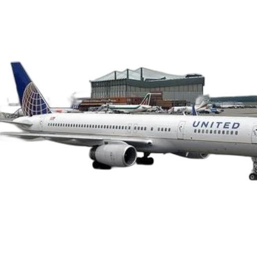 photorealistic, united, airlines, airplane transparent PNG cut-out