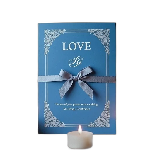 blue, invitation, card, decorative transparent PNG cut-out