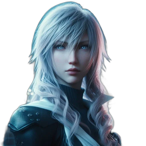 face, dragon, hair, jacket transparent PNG cut-out
