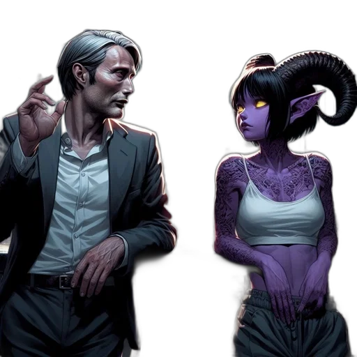 comic book art, concept art, cyberpunk, fantasy art transparent PNG cut-out