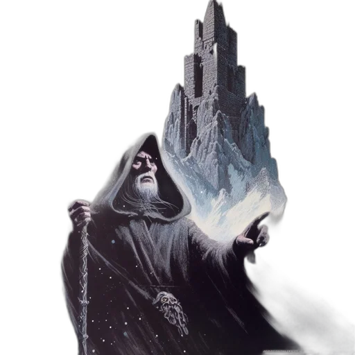 staff, fantasy art, concept art, comic book art transparent PNG cut-out