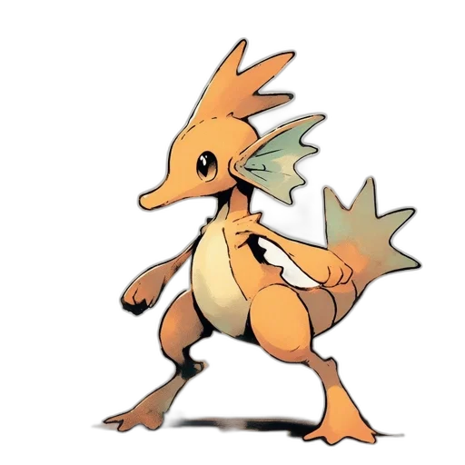 dragon, creature, animal, staff transparent PNG cut-out