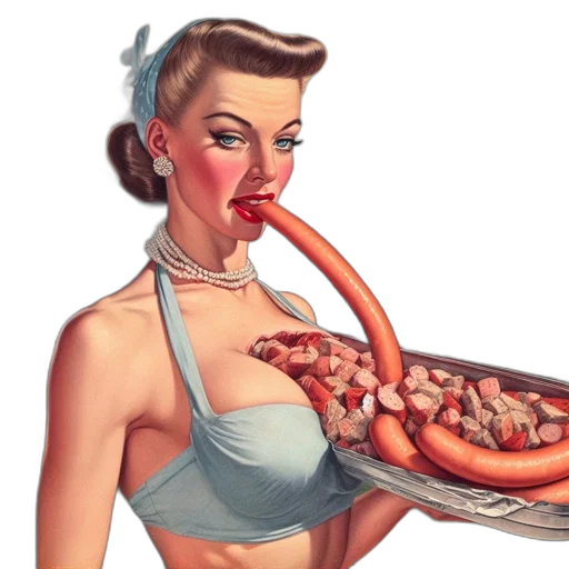 food, concept art, photorealistic, comic book art transparent PNG cut-out