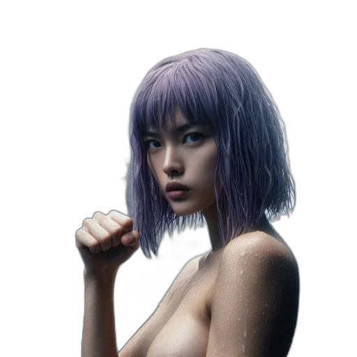 hair, robot, face, dress transparent PNG cut-out