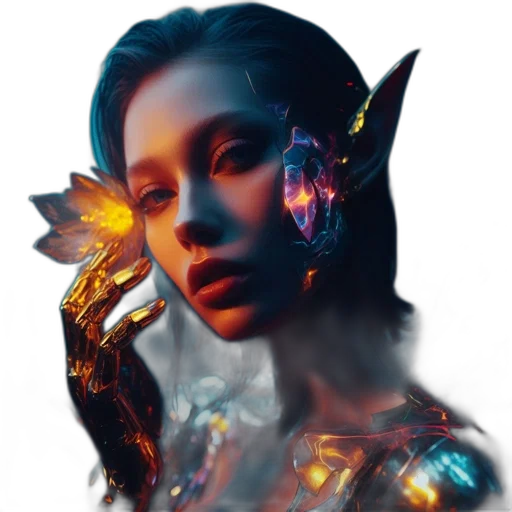 jewelry, face, crown, robot transparent PNG cut-out