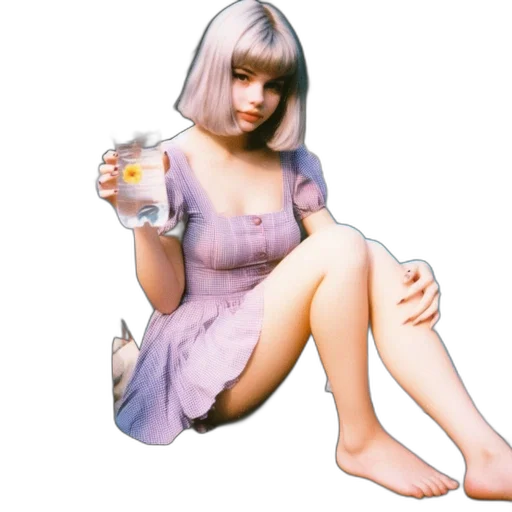 dress, bottle, food, vaporwave transparent PNG cut-out