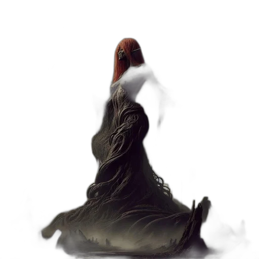 dress, hair, creature, crown transparent PNG cut-out