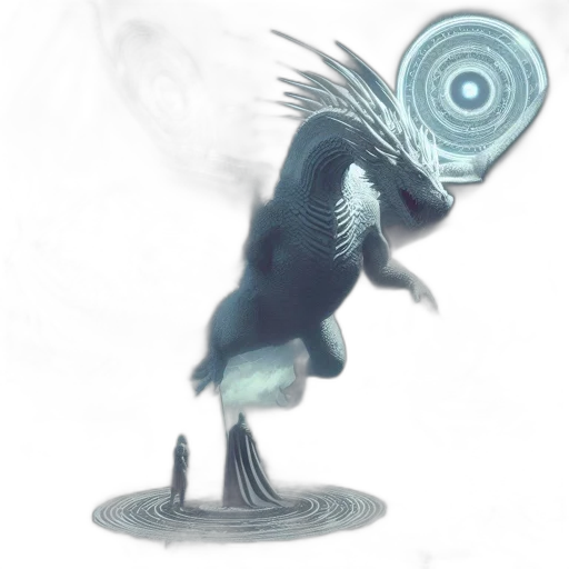 creature, staff, dragon, animal transparent PNG cut-out