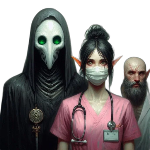 mask, staff, concept art, fantasy art transparent PNG cut-out