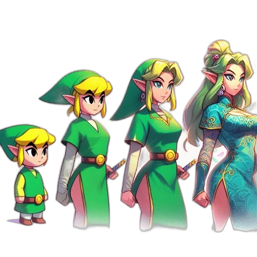 crown, dress, staff, pixel art transparent PNG cut-out