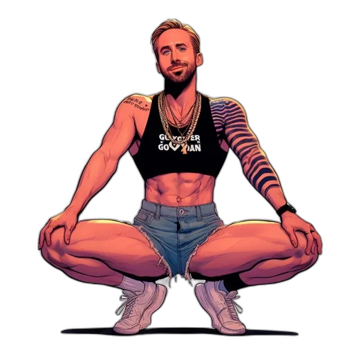 comic book art, concept art, cartoon, pixel art transparent PNG cut-out