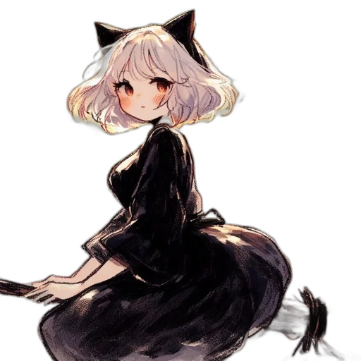 dress, staff, creature, animal transparent PNG cut-out