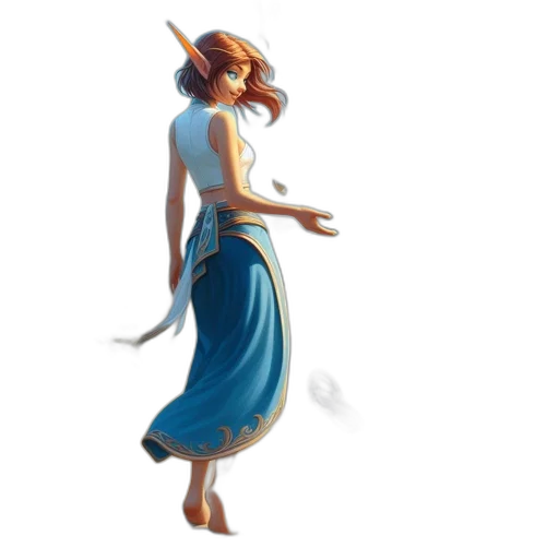 dress, staff, jewelry, concept art transparent PNG cut-out