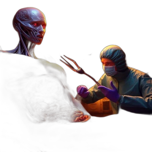 staff, mask, concept art, fantasy art transparent PNG cut-out
