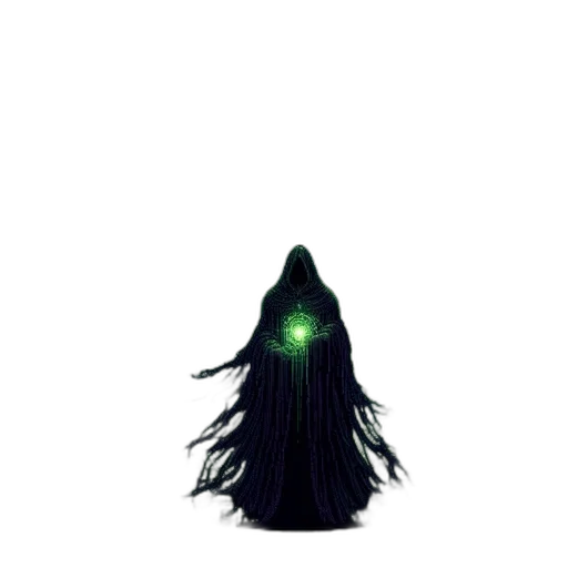 hair, creature, mask, staff transparent PNG cut-out