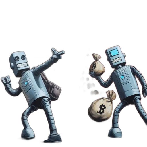 robot, concept art, 3d render, comic book art transparent PNG cut-out
