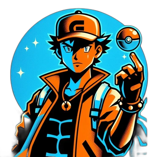 staff, hat, pixel art, cartoon transparent PNG cut-out